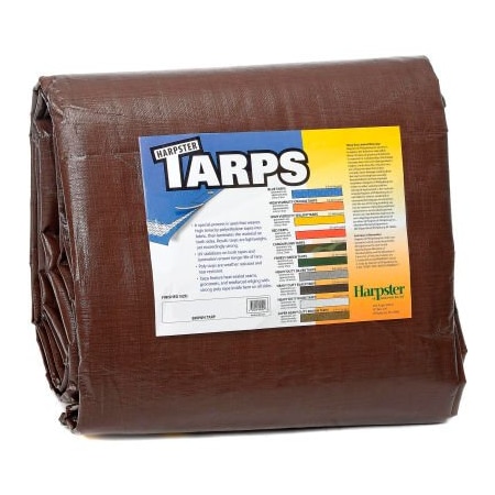 Harpster Of Philipsburg Heavy Duty Tarp, 12 ft x 16 ft, Brown, High-Density Polyethylene BR12x16